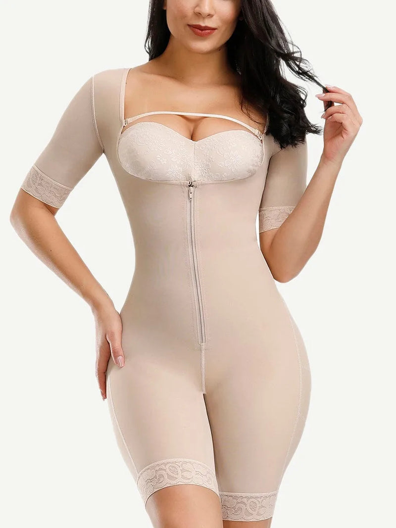 Gaine femme post-partum ventre plat compression ferme sans couture — sculpt