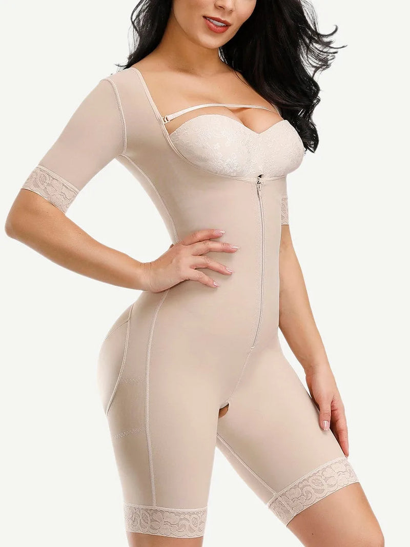 Gaine femme post-partum ventre plat compression ferme sans couture — sculpt