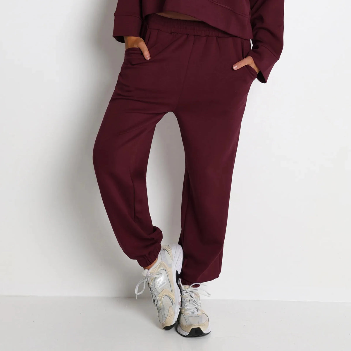 Jogging femme cocooning coton molletonné stretch — ease