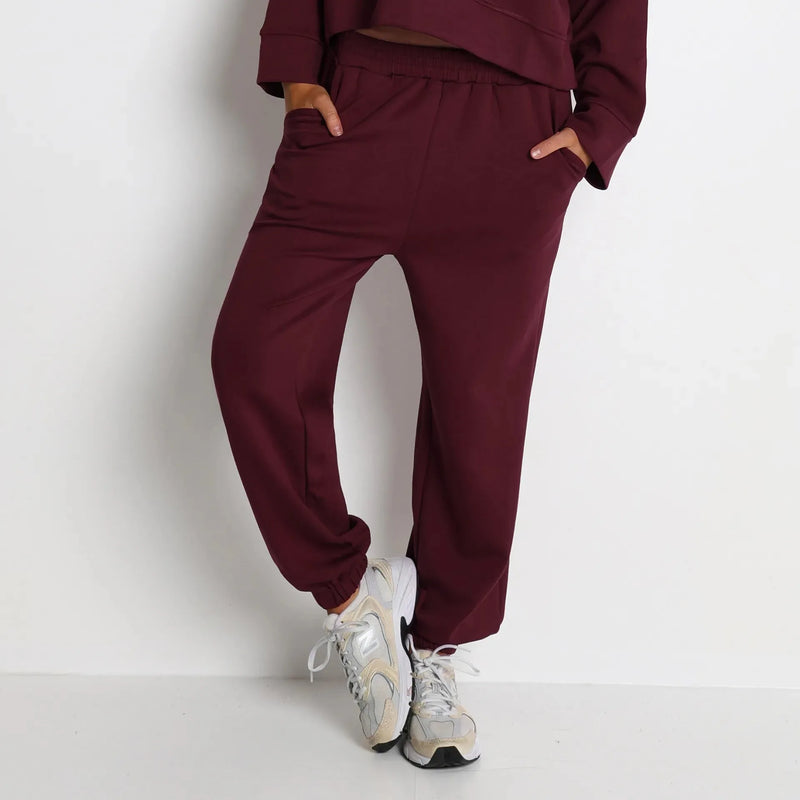 Jogging femme cocooning coton molletonné stretch — ease