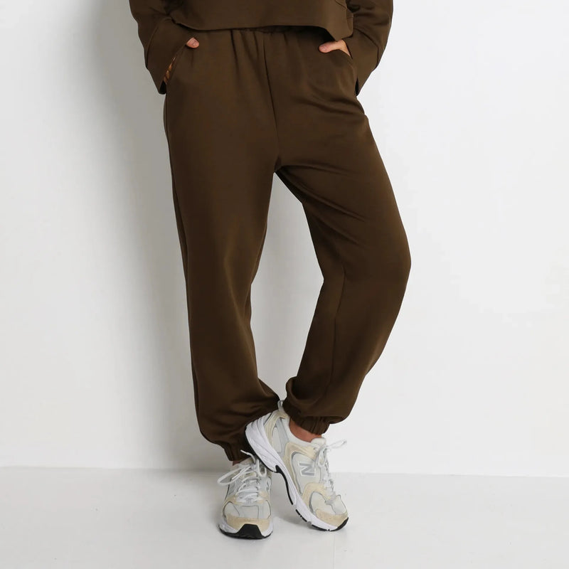 Jogging femme cocooning coton molletonné stretch — ease