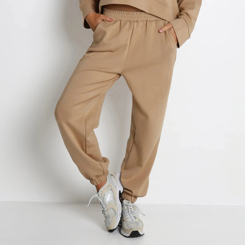 Jogging femme cocooning coton molletonné stretch — ease