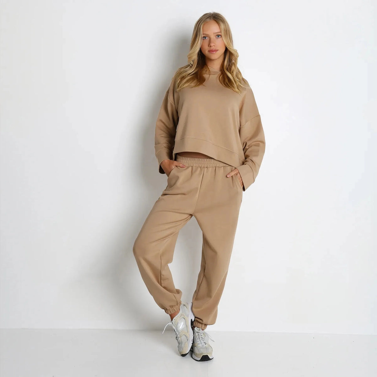 Jogging femme cocooning coton molletonné stretch — ease