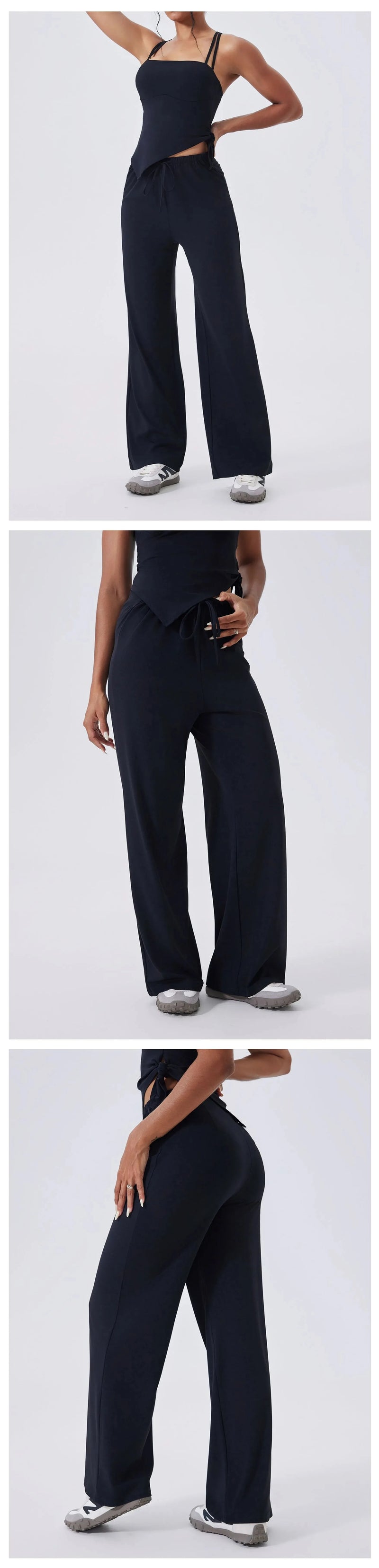 Jogging femme yoga coton molletonné stretch — edge