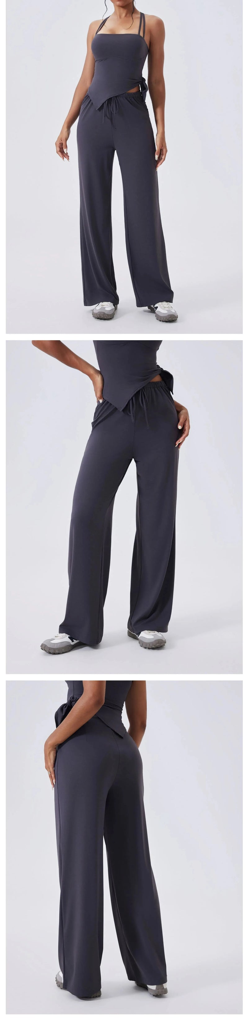 Jogging femme yoga coton molletonné stretch — edge