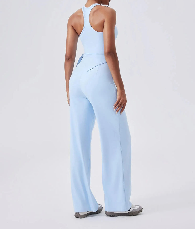 Jogging femme yoga coton molletonné stretch — edge