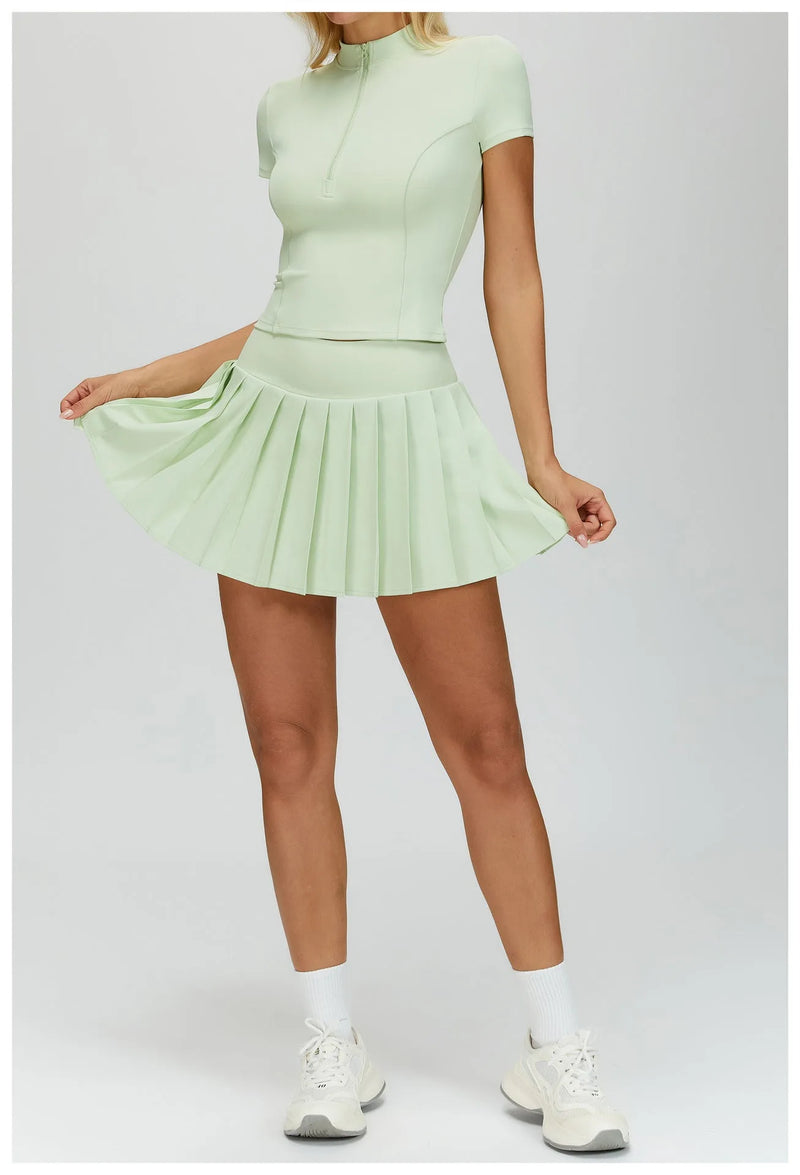 Jupe femme tennis plissée short intégré — stride