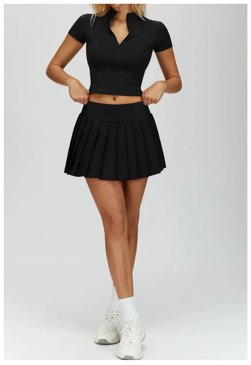 Jupe femme tennis plissée short intégré — stride