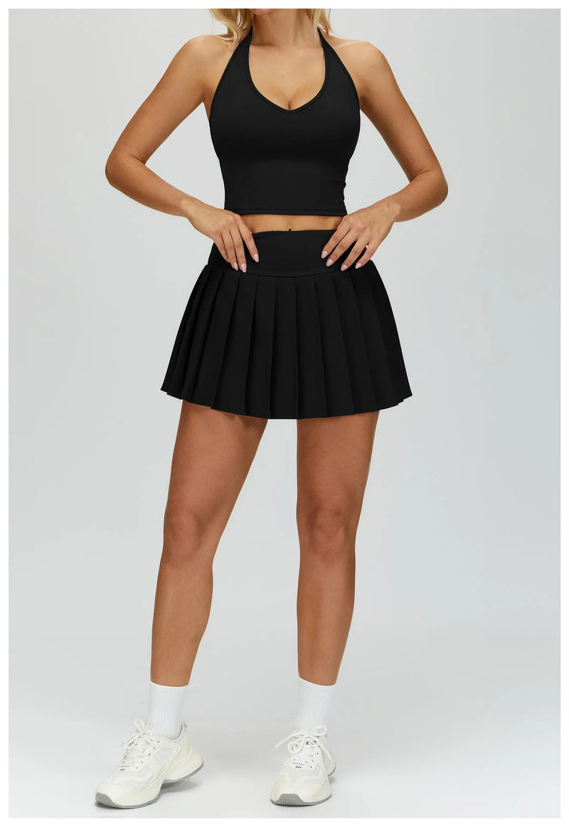 Jupe femme tennis plissée short intégré — stride