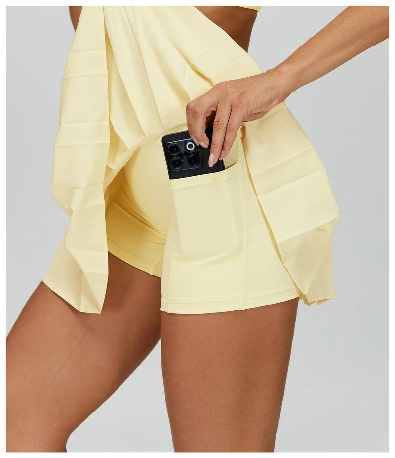 Jupe femme tennis plissée short intégré — stride
