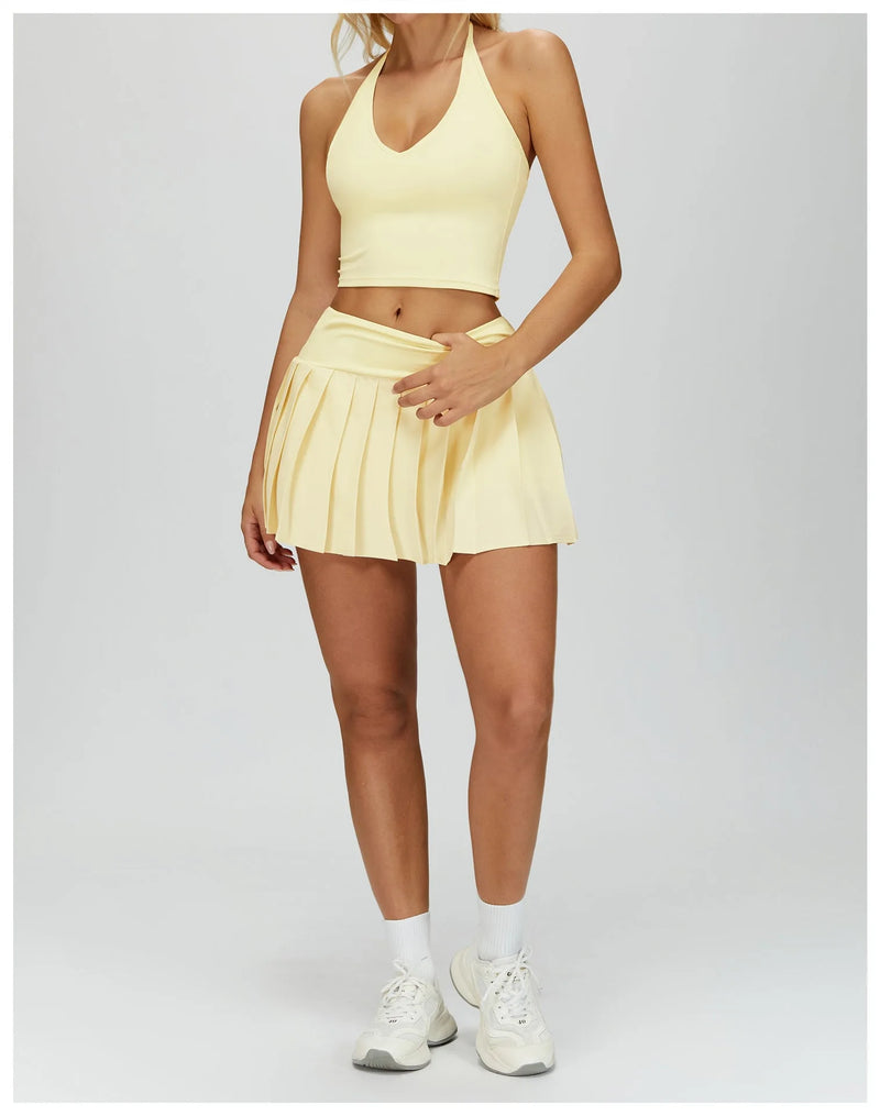 Jupe femme tennis plissée short intégré — stride