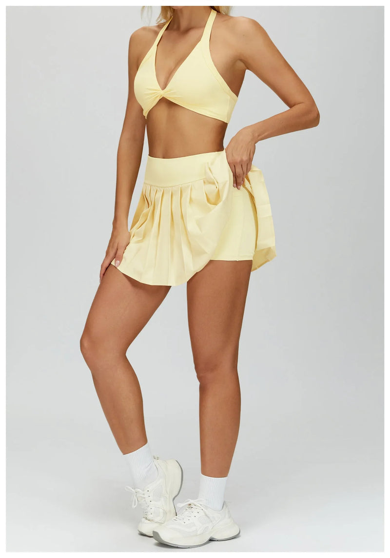 Jupe femme tennis plissée short intégré — stride