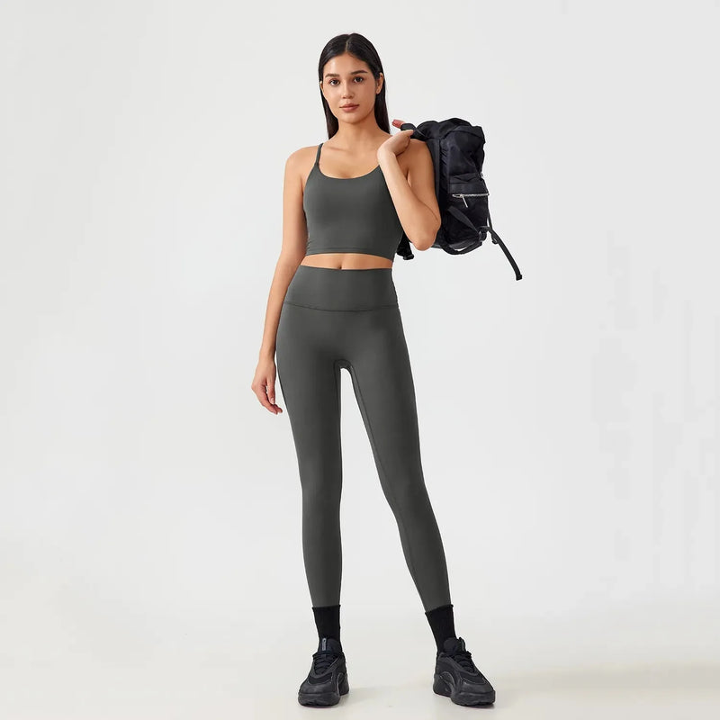 Legging femme training taille haute microfibre — pulse