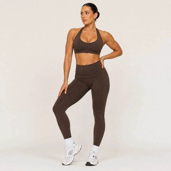 Legging femme yoga ceinture large poches latérales — FLOW