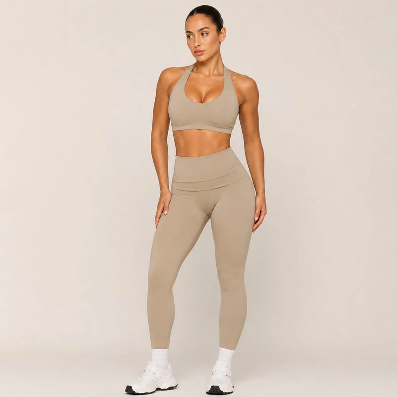 Legging femme yoga ceinture large poches latérales — FLOW