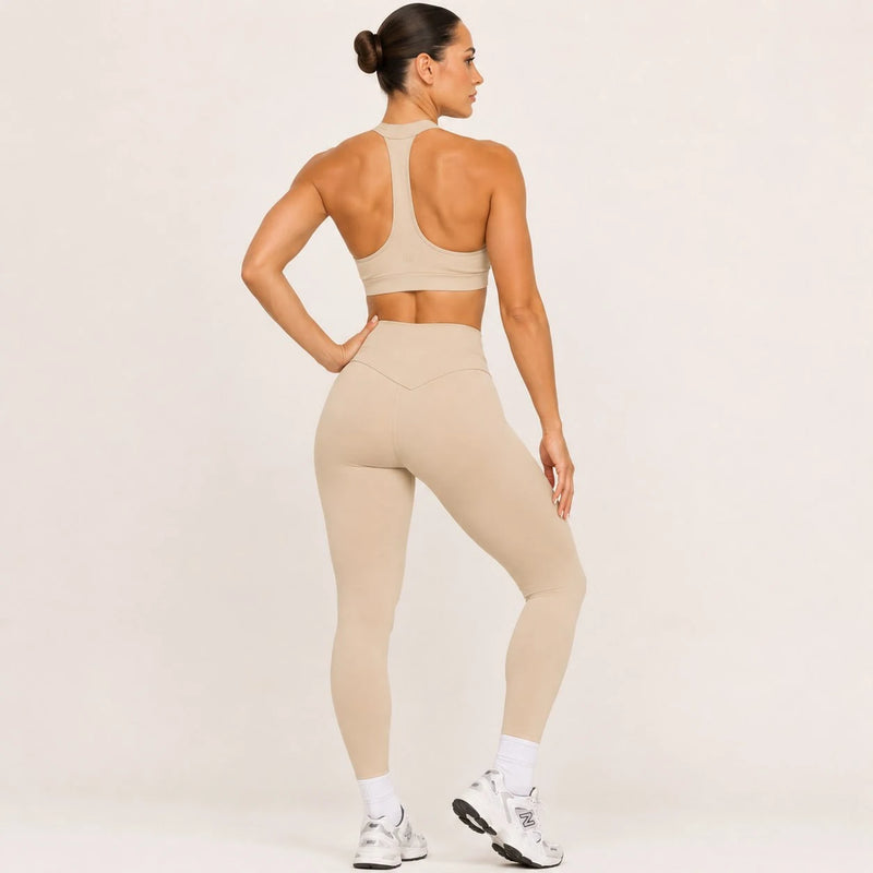 Legging femme yoga ceinture large poches latérales — FLOW