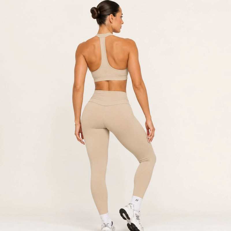 Legging femme yoga ceinture large poches latérales — FLOW
