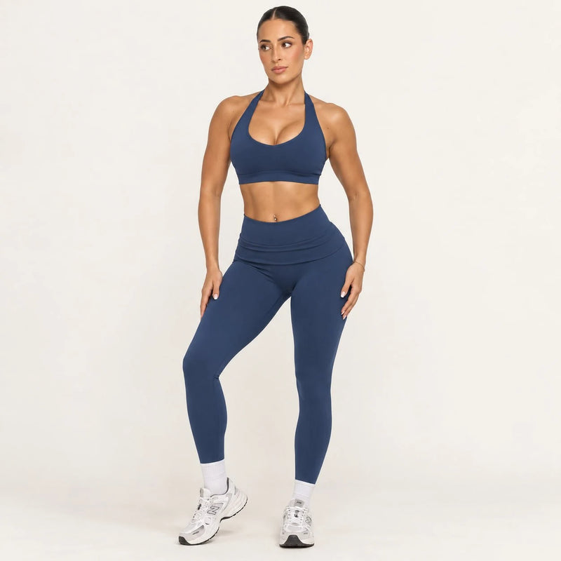 Legging femme yoga ceinture large poches latérales — FLOW