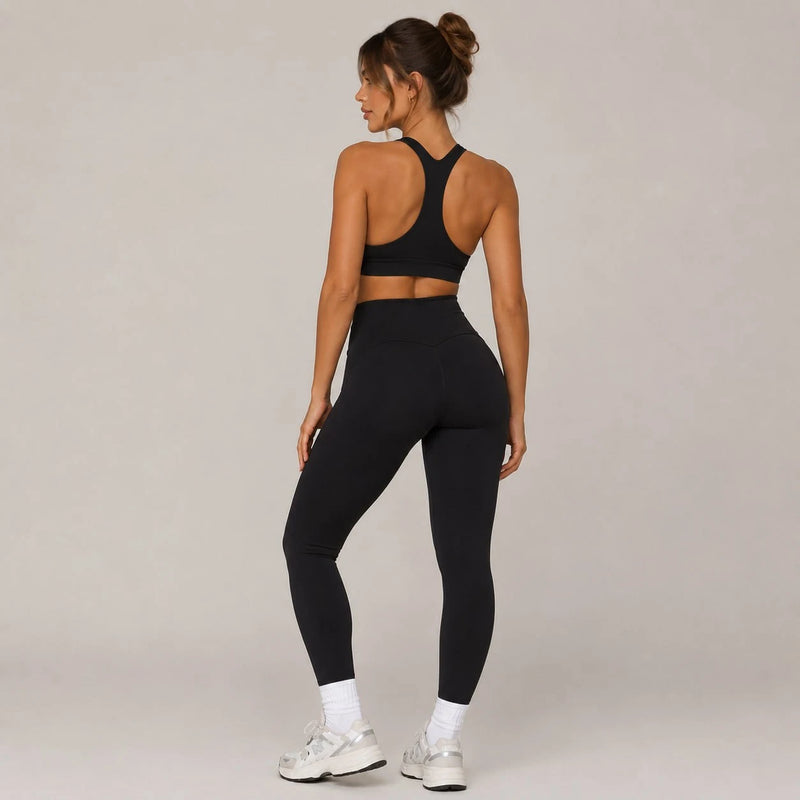 Legging femme yoga ceinture large poches latérales — FLOW