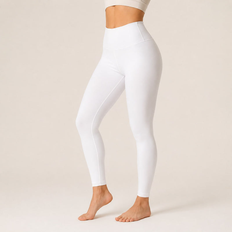 Legging femme yoga couture plate polyvalent — flow — coloris Blanc