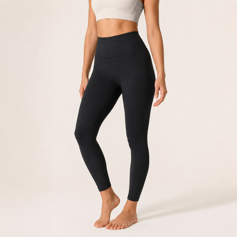 Legging femme yoga couture plate polyvalent — flow — coloris Noir