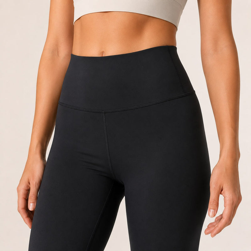 Legging femme yoga couture plate polyvalent — flow — coloris Noir