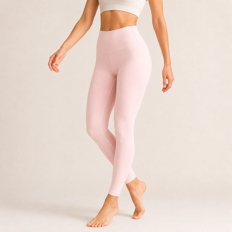 Legging femme yoga couture plate polyvalent — flow — coloris Rose