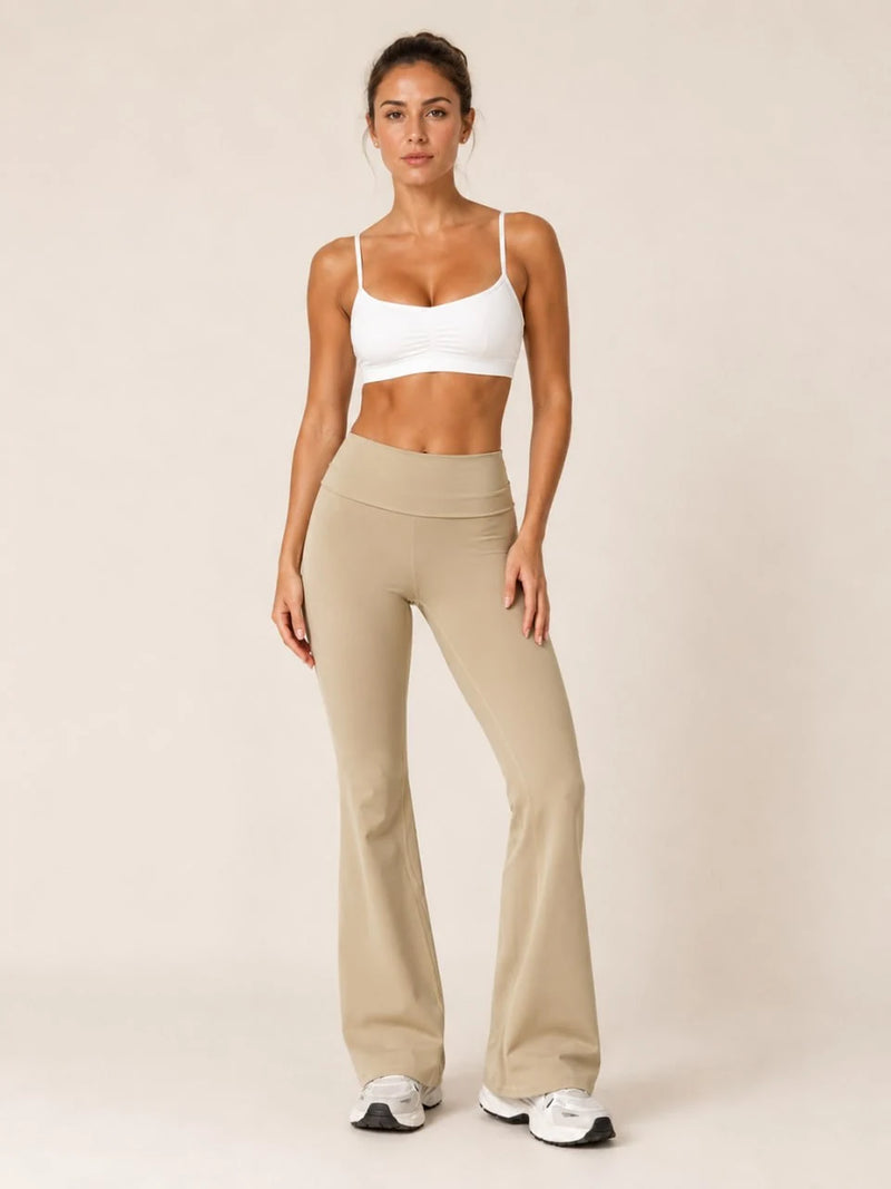 Pantalon évasé femme yoga stretch seconde peau — FLOW