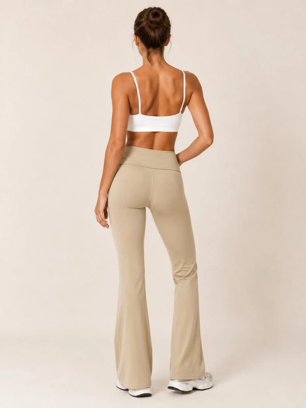 Pantalon évasé femme yoga stretch seconde peau — FLOW