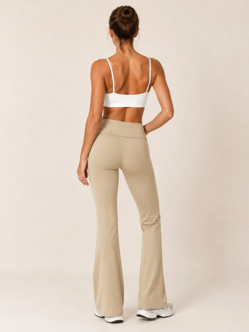 Pantalon évasé femme yoga stretch seconde peau — FLOW
