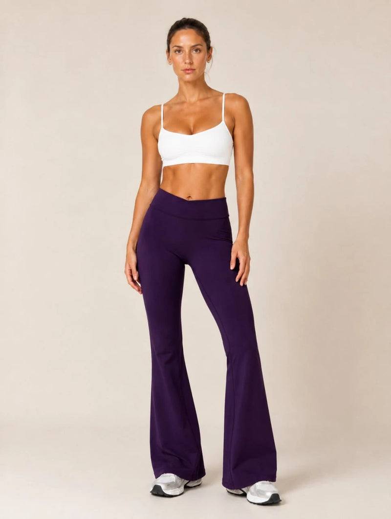 Pantalon évasé femme yoga stretch seconde peau — FLOW
