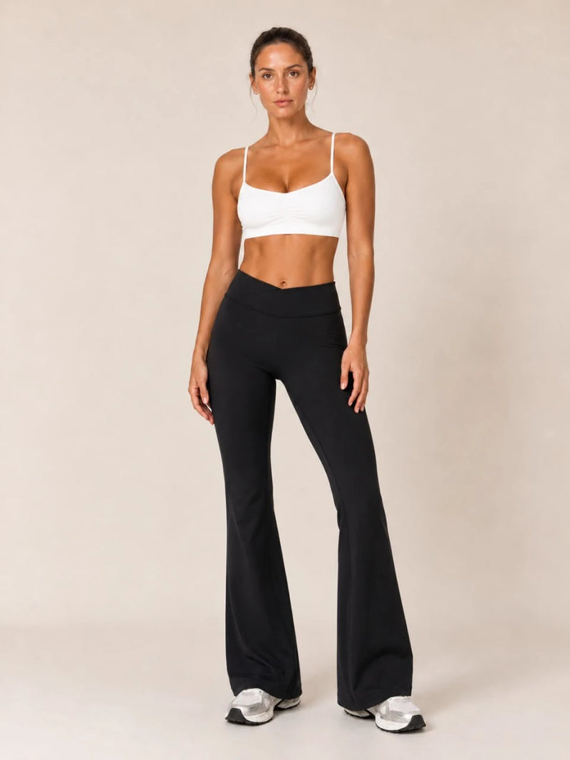 Pantalon évasé femme yoga stretch seconde peau — FLOW