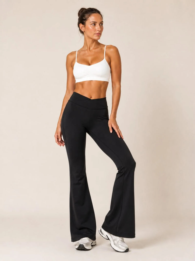 Pantalon évasé femme yoga stretch seconde peau — FLOW