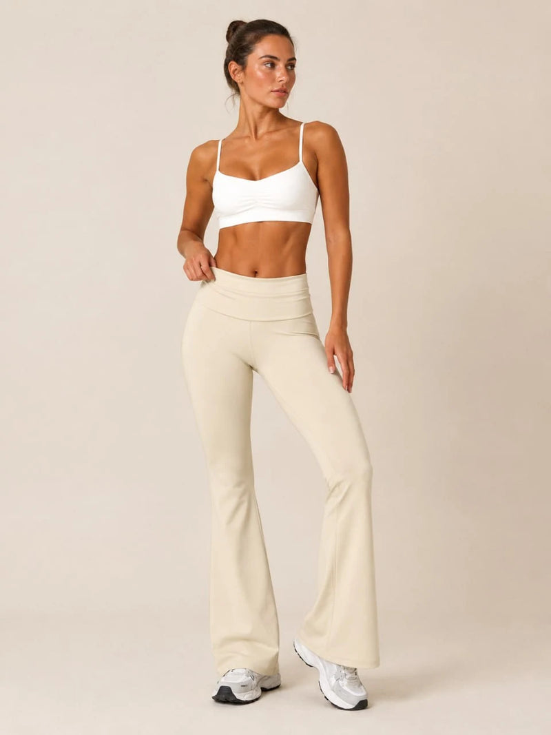 Pantalon évasé femme yoga stretch seconde peau — FLOW