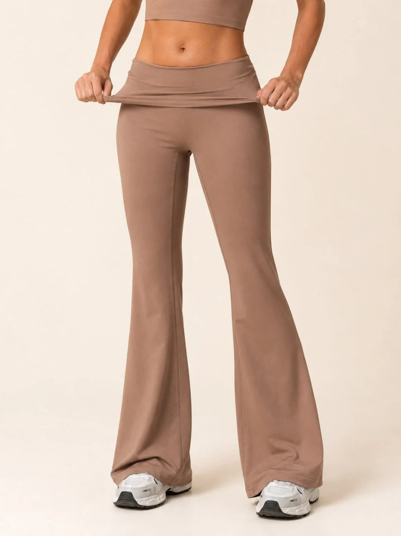 Pantalon évasé femme yoga stretch seconde peau — FLOW
