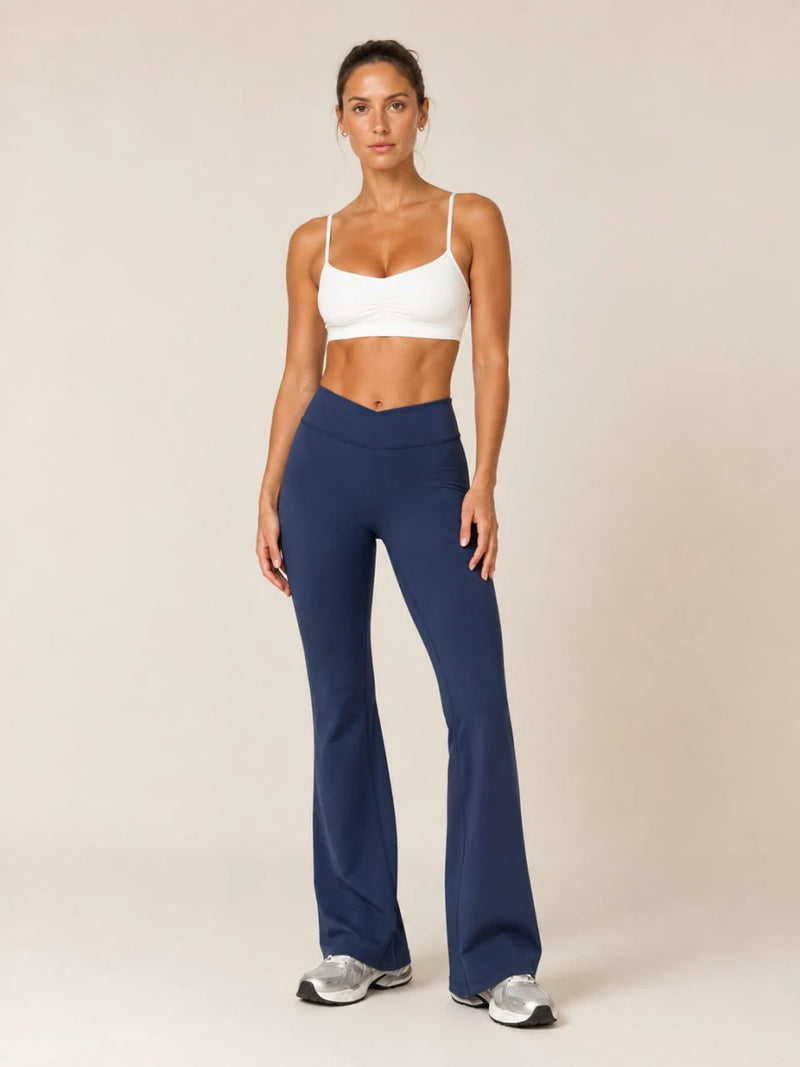 Pantalon évasé femme yoga stretch seconde peau — FLOW