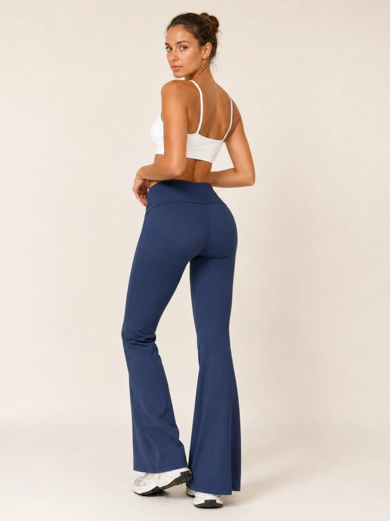 Pantalon évasé femme yoga stretch seconde peau — FLOW