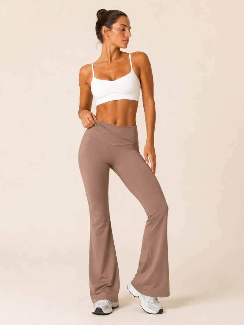 Pantalon évasé femme yoga stretch seconde peau — FLOW