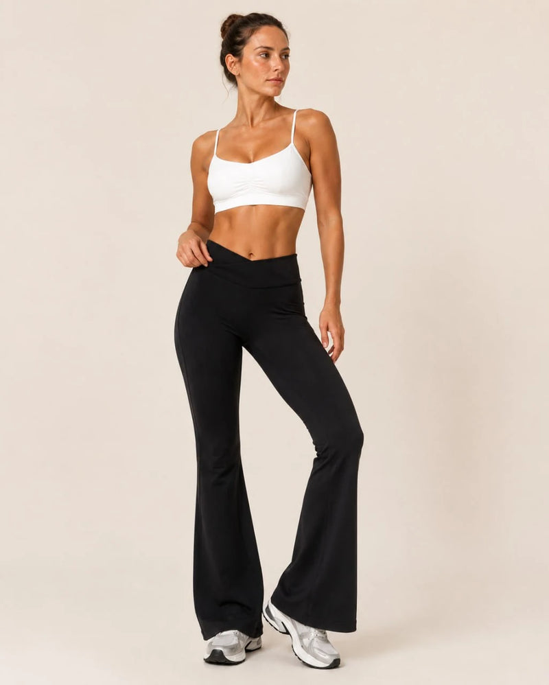 Pantalon évasé femme yoga stretch seconde peau — FLOW