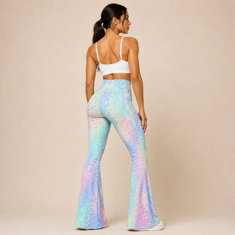 Legging flare femme taille haute avec poches - FLOW