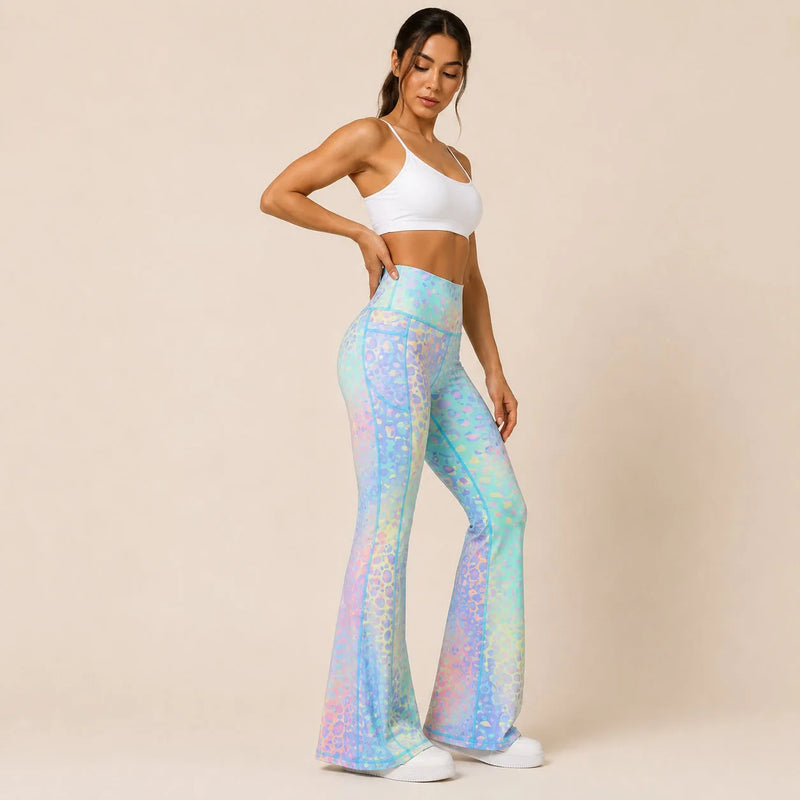 Legging flare femme taille haute avec poches - FLOW