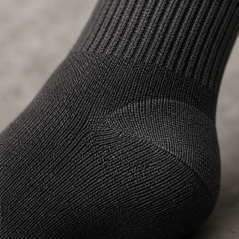 Chaussettes mi-mollet homme macro texture coton peigné