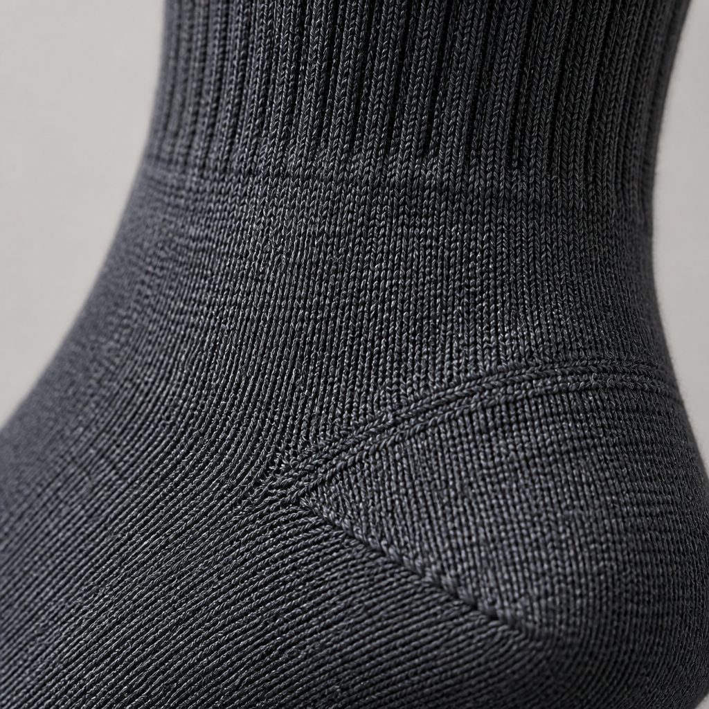Chaussettes mi-mollet homme macro détail tricot