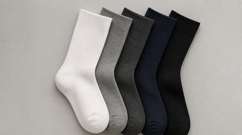 Chaussettes mi-mollet homme composition éditoriale 5 couleurs