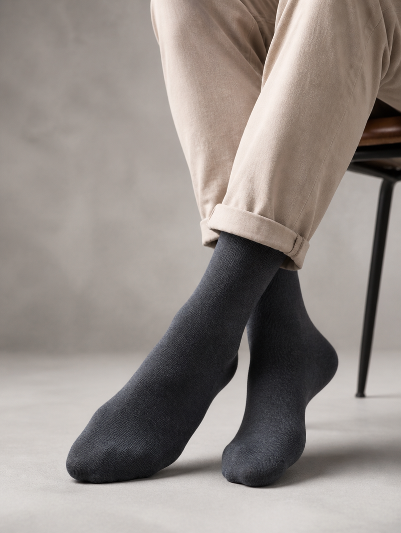 Chaussettes mi-mollet homme portées lifestyle 3