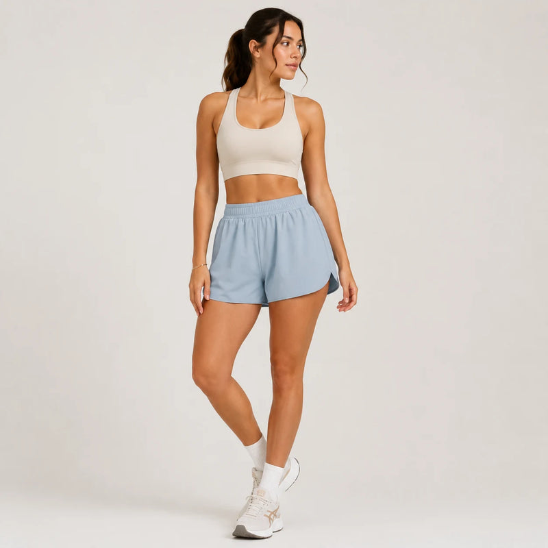 Short femme running PULSE crème