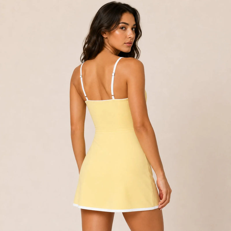 Robe de tennis femme avec short intégré - STRIDE