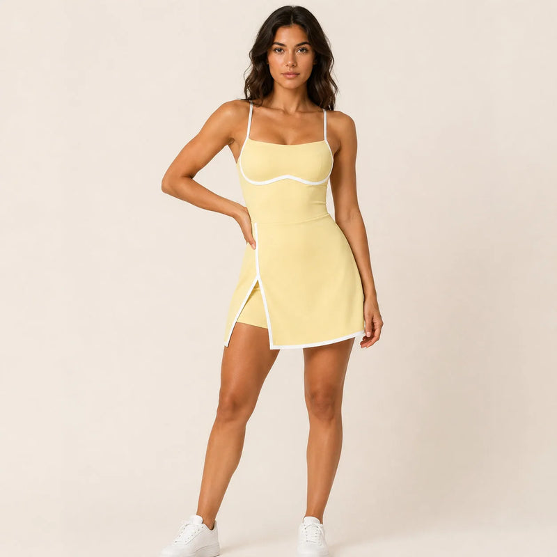 Robe de tennis femme avec short intégré - STRIDE