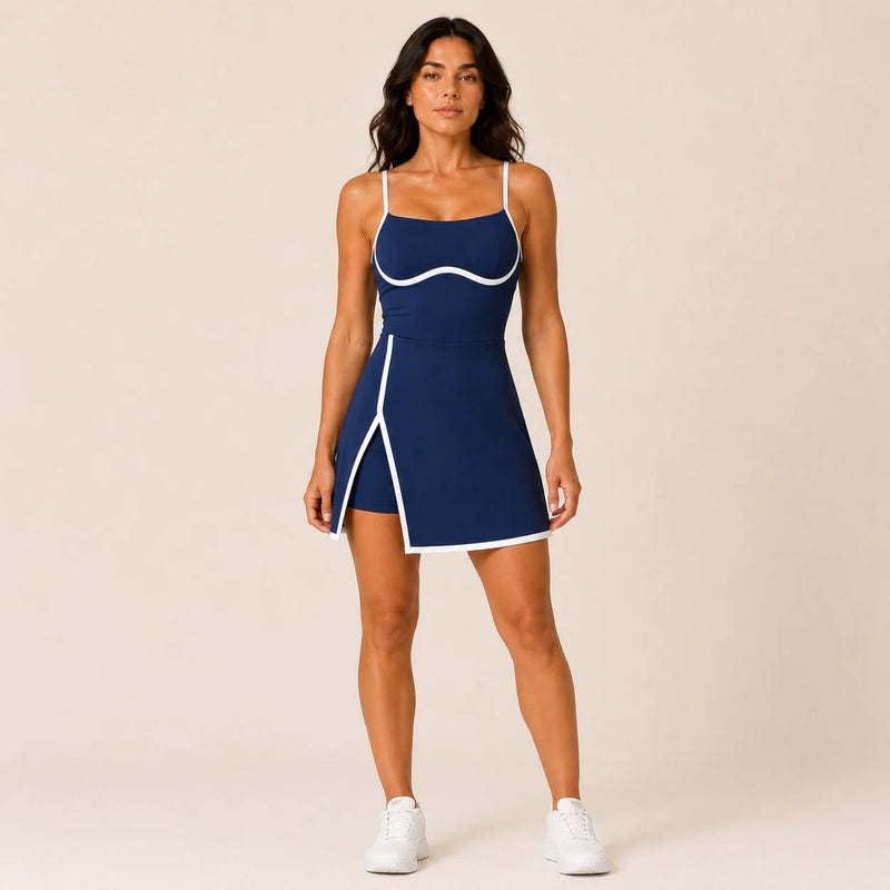 Robe de tennis femme avec short intégré - STRIDE