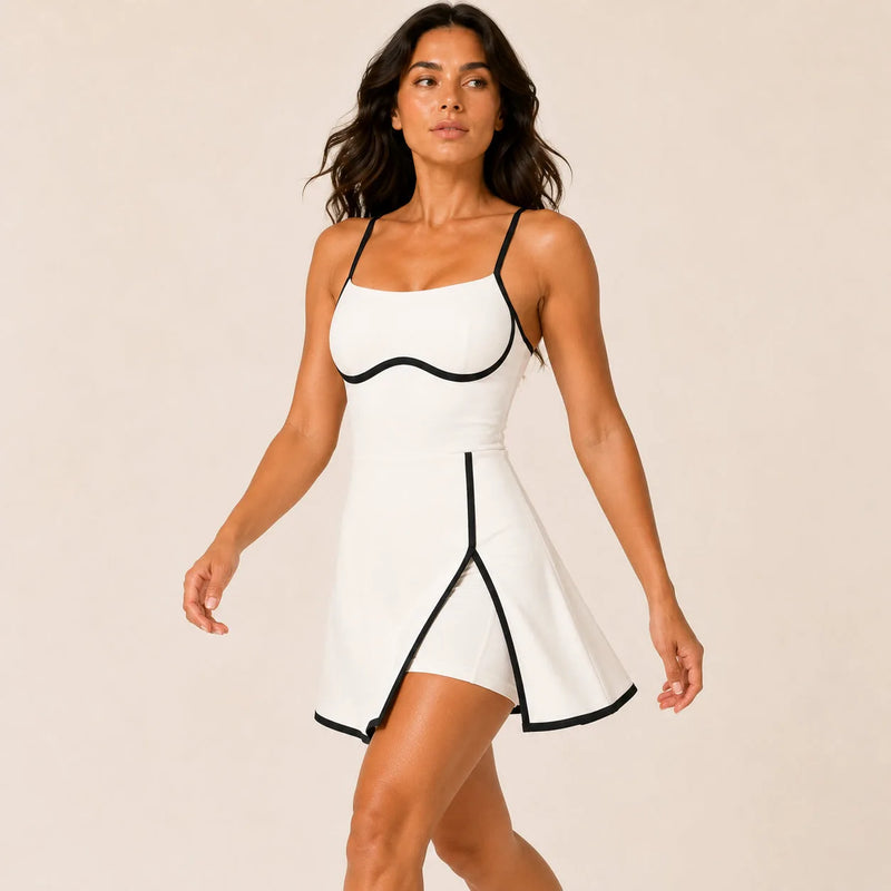 Robe de tennis femme avec short intégré - STRIDE